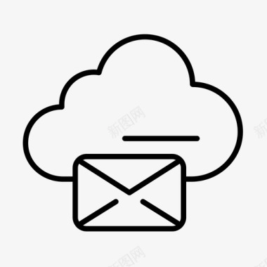 云电子邮件消息存储图标