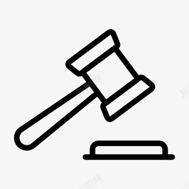 合法财产锤子法律图标