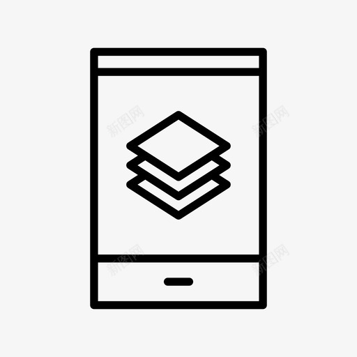 应用程序设备层svg_新图网 https://ixintu.com 设备 移动 应用程序 电话 线路