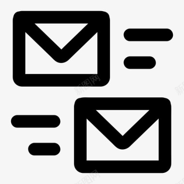 邮件发送接收电子邮件消息图标