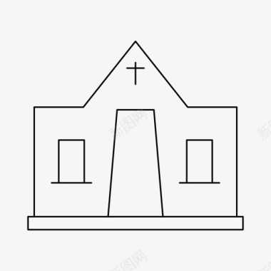 教堂礼拜堂圣堂图标