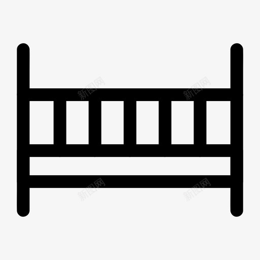 婴儿床家具家居svg_新图网 https://ixintu.com 婴儿床 家具 家居 室内