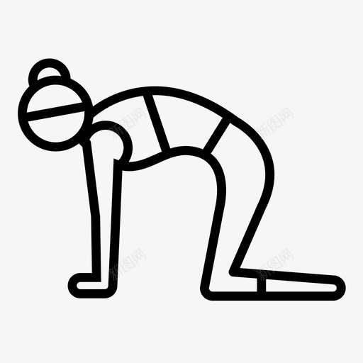 猫式运动锻炼svg_新图网 https://ixintu.com 猫式 瑜伽 运动 锻炼