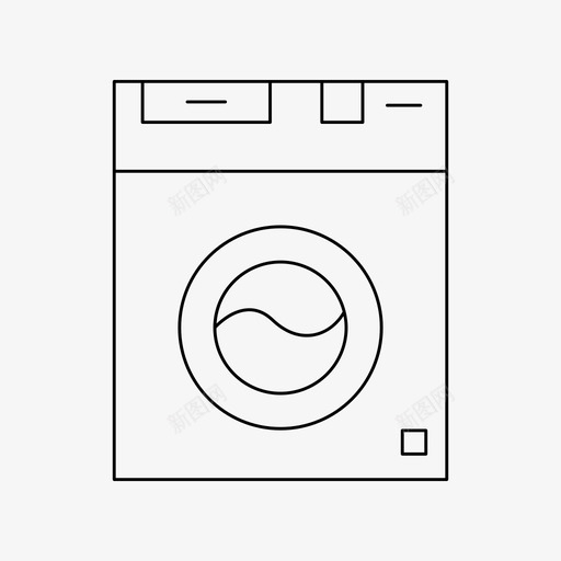 洗衣机家电清洁svg_新图网 https://ixintu.com 洗衣机 家电 清洁 家用 电子设备 细线