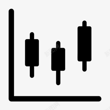 蜡烛吧市场股票图标