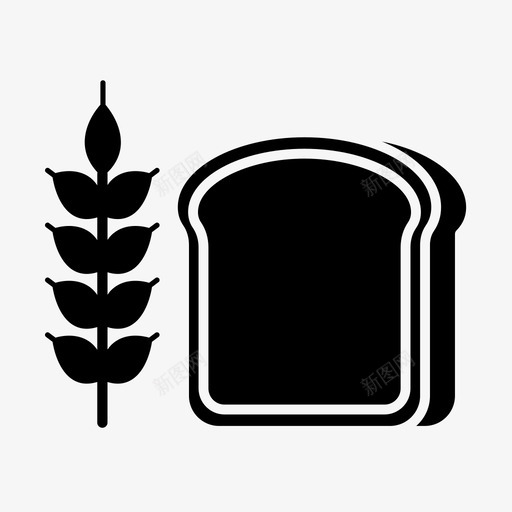 小麦面包面包房早餐svg_新图网 https://ixintu.com 面包 小麦 面包房 早餐 固体 食品
