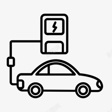 电动汽车充电电力图标