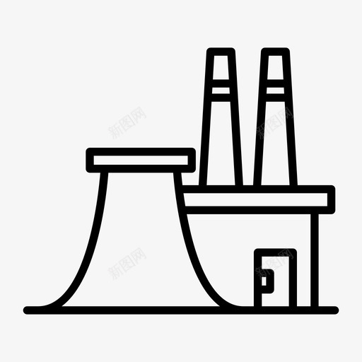 发电厂能源核svg_新图网 https://ixintu.com 发电厂 能源 核辐射 建筑