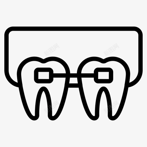 牙套牙科护理牙科保健svg_新图网 https://ixintu.com 牙科 牙套 护理 保健 正畸 医疗 医疗系 系列 图标