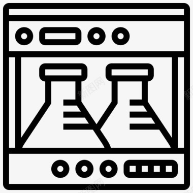 轨道振动筛烧瓶实验室图标