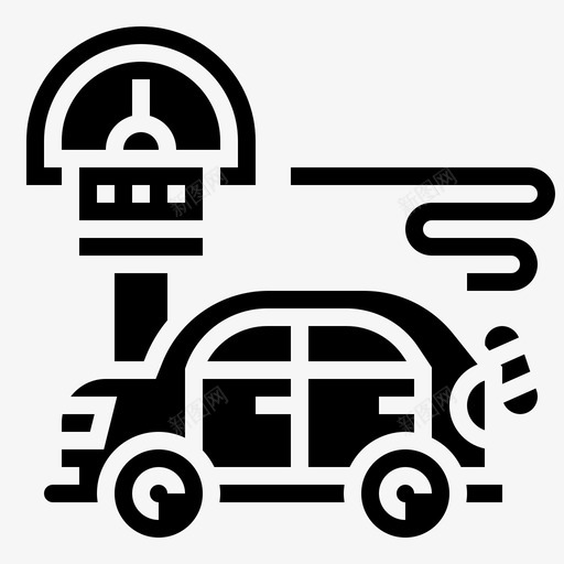 停车收费表汽车机器svg_新图网 https://ixintu.com 停车 收费 汽车 机器 路边 城市 元素符号