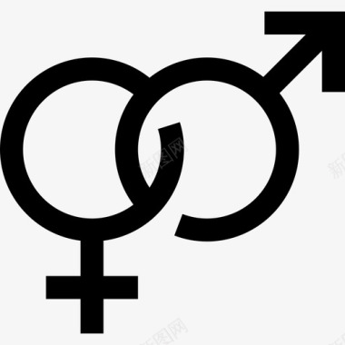 异性恋女性性别图标