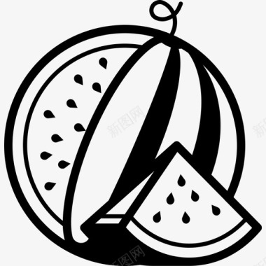 西瓜浆果水果图标