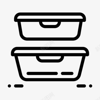 塑料容器食品厨房图标