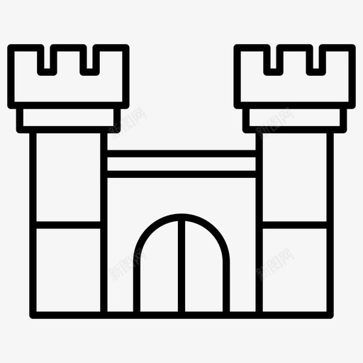堡垒城堡中世纪svg_新图网 https://ixintu.com 堡垒 中世纪 城堡 建筑物 房屋