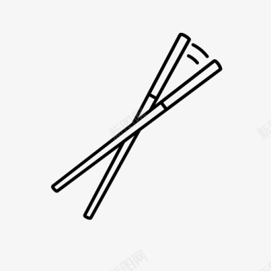 筷子中国筷子烹饪用具图标