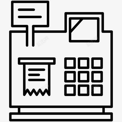 出纳现金箱机器svg_新图网 https://ixintu.com 出纳 现金 机器 购物 电子商务