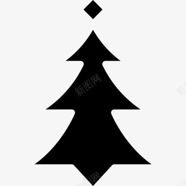 圣诞树装饰树装饰品图标