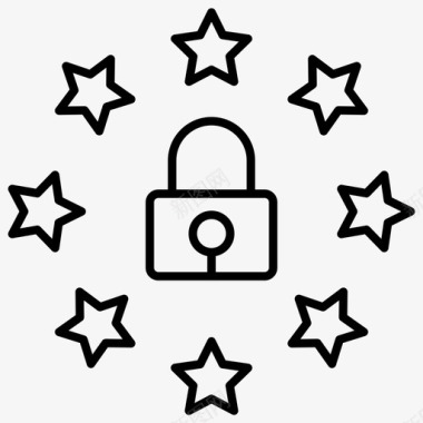 gdpr数据保护隐私图标