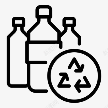 塑料瓶回收再生图标