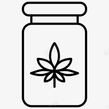 医用大麻医用毒品毒品和成瘾图标
