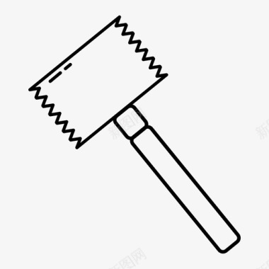 肉锤厨房用具图标