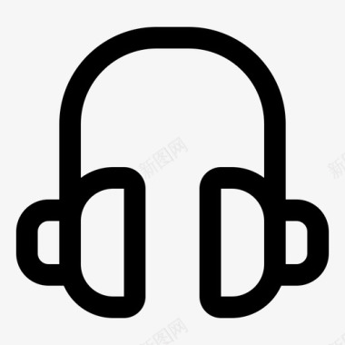 耳机音频耳罩图标