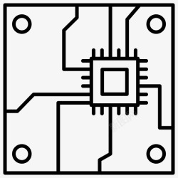 嵌入式图标印刷电路板电路电气高清图片