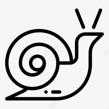 蜗牛动物贝壳图标
