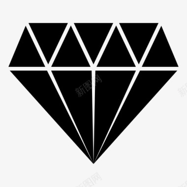 宝石钻石用户界面实心图标
