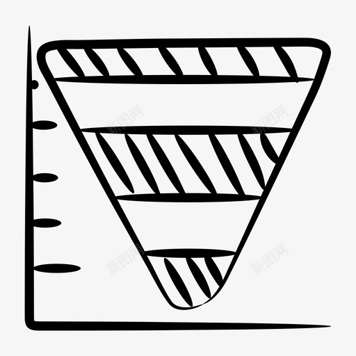 倒金字塔图现代图表现代信息图svg_新图网 https://ixintu.com 图表 倒金字塔 现代 信息 统计数据 三角 线图 图标 集合