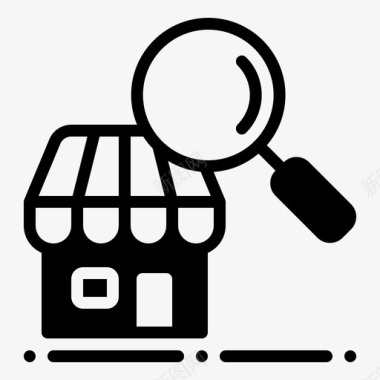 搜索商店电子商务市场图标
