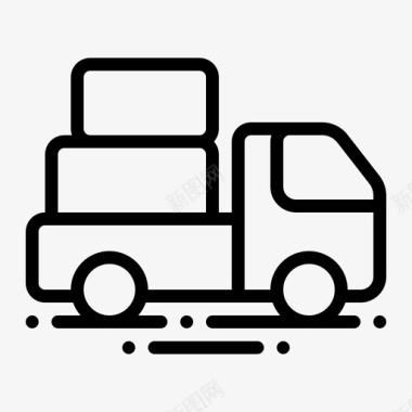 货运卡车送货电子商务图标