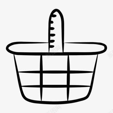 购物篮商业购物桶图标