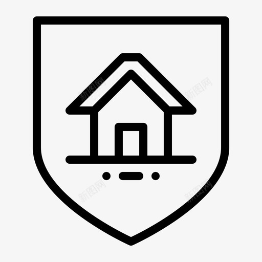 家庭安全房子盾牌svg_新图网 https://ixintu.com 家庭 安全 房子 盾牌 智能家居