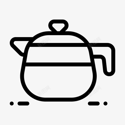 茶壶咖啡厨房svg_新图网 https://ixintu.com 厨房用具 茶壶 咖啡