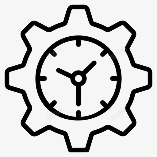 时间管理效率生产力svg_新图网 https://ixintu.com 时间管理 效率 生产力 时间表 时间 设置 搜索引擎 优化 营销 线图 图标