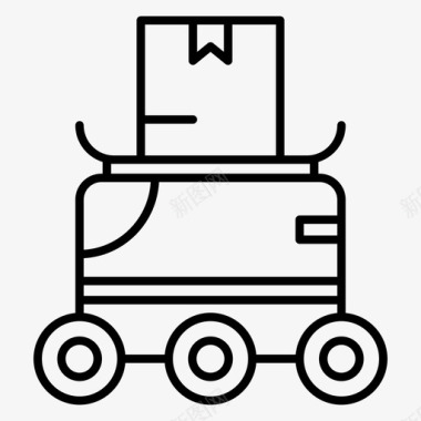 送货机器人自动送货图标