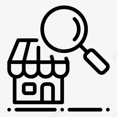 搜索商店电子商务市场图标