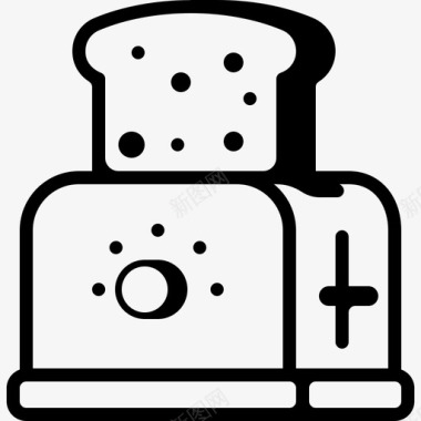 采购产品烤面包机面包早餐图标