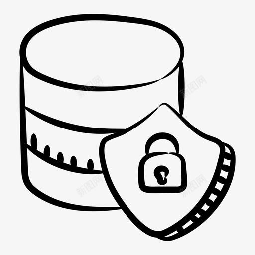 数据库安全数据库锁数据库保护svg_新图网 https://ixintu.com 数据库 安全 保护 防病毒 图形设计 摄影 影线 图标 收集