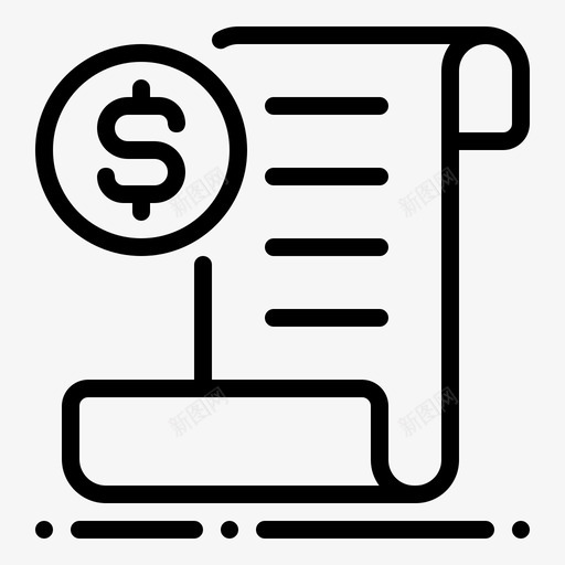 收据帐单钱svg_新图网 https://ixintu.com 收据 帐单 钱付款 付款 销售 电子商务