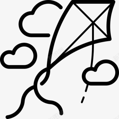 风筝空气云图标