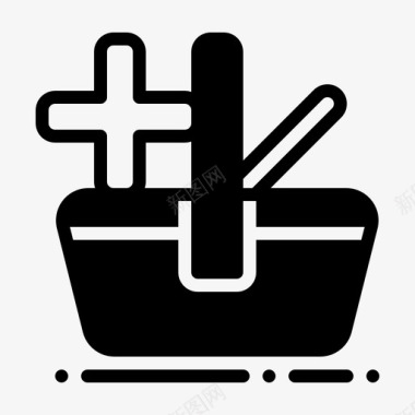 添加篮子电子商务商店图标