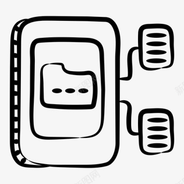 移动文件夹移动存档移动网络图标