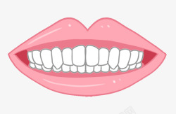 深覆颌上牙包住下牙牙齿素材
