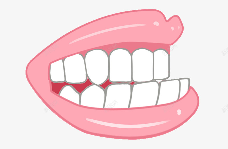 反颌地包天牙齿png免抠素材_新图网 https://ixintu.com 反颌地 包天 牙齿