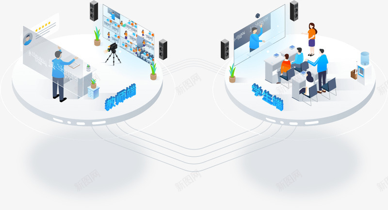 百家云双师课堂描述什么是双师课堂  科技png免抠素材_新图网 https://ixintu.com 双师 课堂 百家 描述 什么 科技