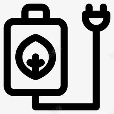电池生态电插头图标