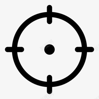目标定义简单干净的圆角笔划图标